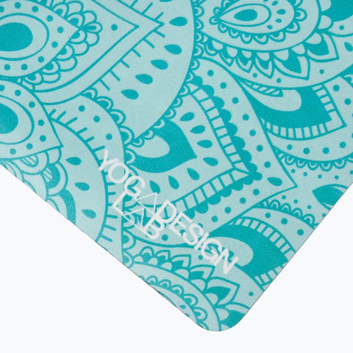 Yoga Design Lab kombinuotas jogos kelioninis kilimėlis 1,5 mm mėlynas Mandala Turquoise 3