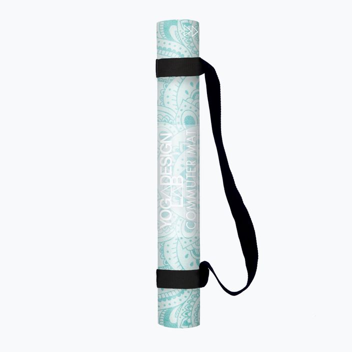 Yoga Design Lab kombinuotas jogos kelioninis kilimėlis 1,5 mm mėlynas Mandala Turquoise 10