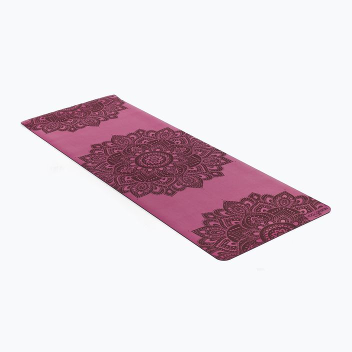 Yoga Design Lab begalybės jogos kilimėlis 5 mm violetinės spalvos Mandala Burgundy