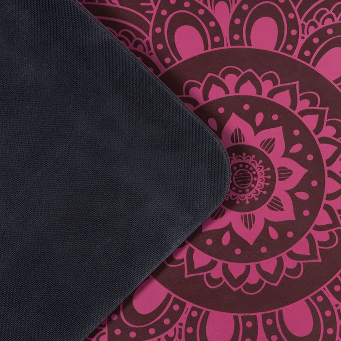Yoga Design Lab begalybės jogos kilimėlis 5 mm violetinės spalvos Mandala Burgundy 4
