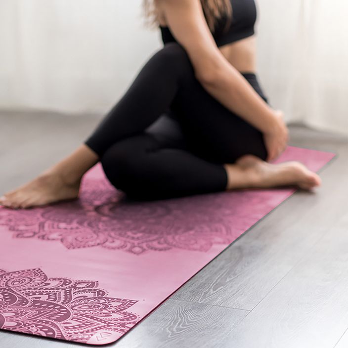 Yoga Design Lab begalybės jogos kilimėlis 3 mm rožinis Mandala Rose 5