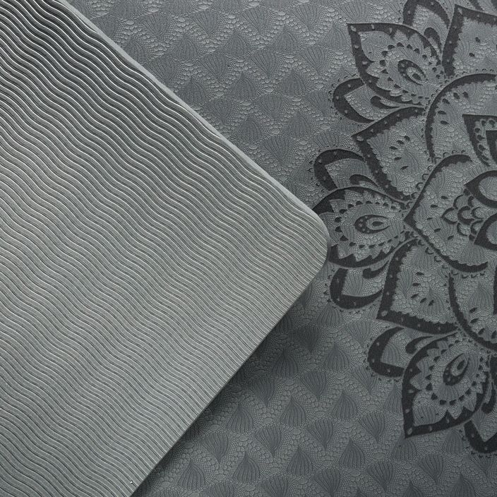 Yoga Design Lab Flow Pure 6 mm žalias Mandala Charcoal jogos kilimėlis 4
