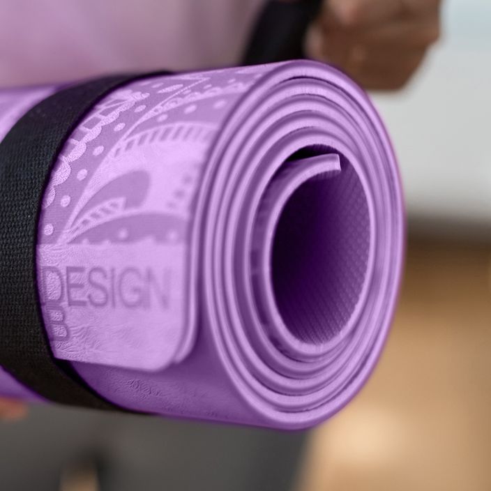Jogos dizaino laboratorija Flow Pure 6 mm violetinės spalvos Mandala Lavender jogos kilimėlis 8