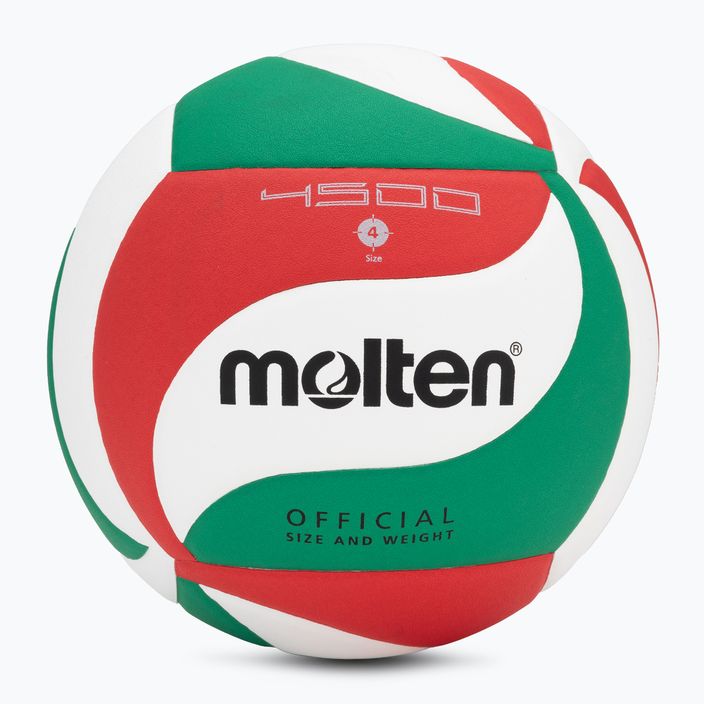 Tinklinio kamuolys Molten V4M4500-4 white/green/red dydis 4