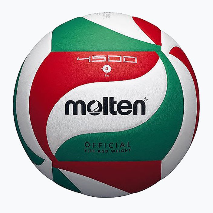 Tinklinio kamuolys Molten V4M4500-4 white/green/red dydis 4 4