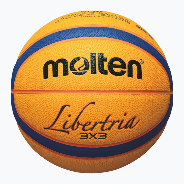 Krepšinio kamuolys Molten B33T5000 FIBA 3x3 yellow/blue dydis 3 2