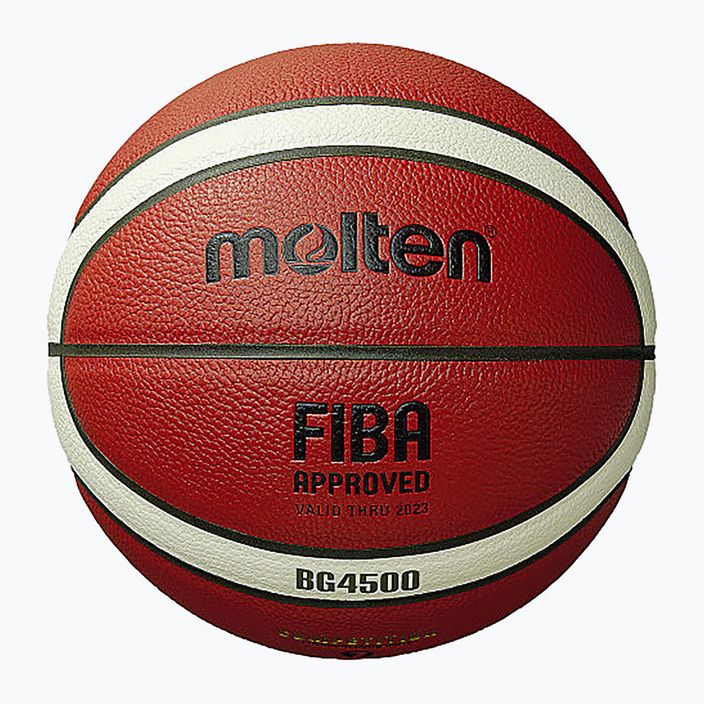 Krepšinio kamuolys Molten B7G4500 FIBA orange/ivory dydis 7