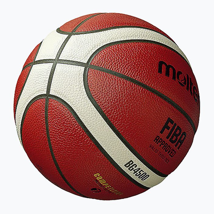 Krepšinio kamuolys Molten B7G4500 FIBA orange/ivory dydis 7 3