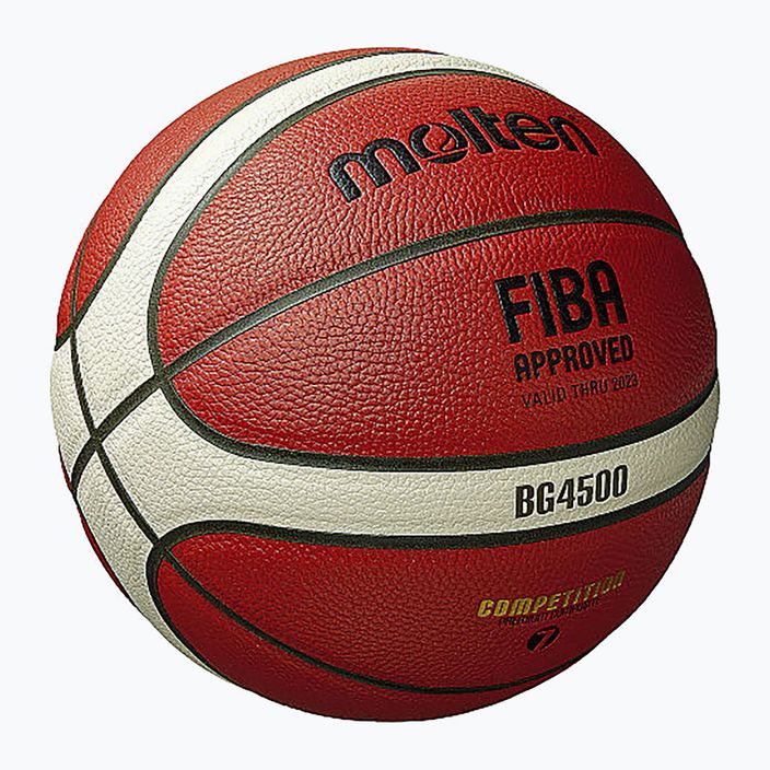 Krepšinio kamuolys Molten B7G4500 FIBA orange/ivory dydis 7 4