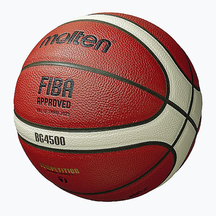 Krepšinio kamuolys Molten B7G4500 FIBA orange/ivory dydis 7 6