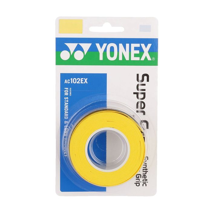 Badmintono rakečių apvyniojimai YONEX AC 102 EX 3 vnt. geltonos spalvos 2