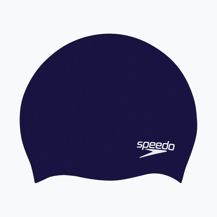 Speedo Plain Moulded Silicone Junior vaikiška plaukimo kepuraitė tamsiai mėlyna 8-709900011 4