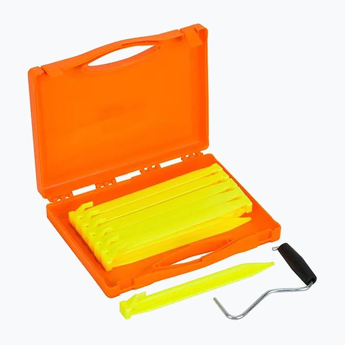 Palapinės smeigtukai Vango Bolt Plastic Peg Extractor Storage Case 12 vnt. yellow