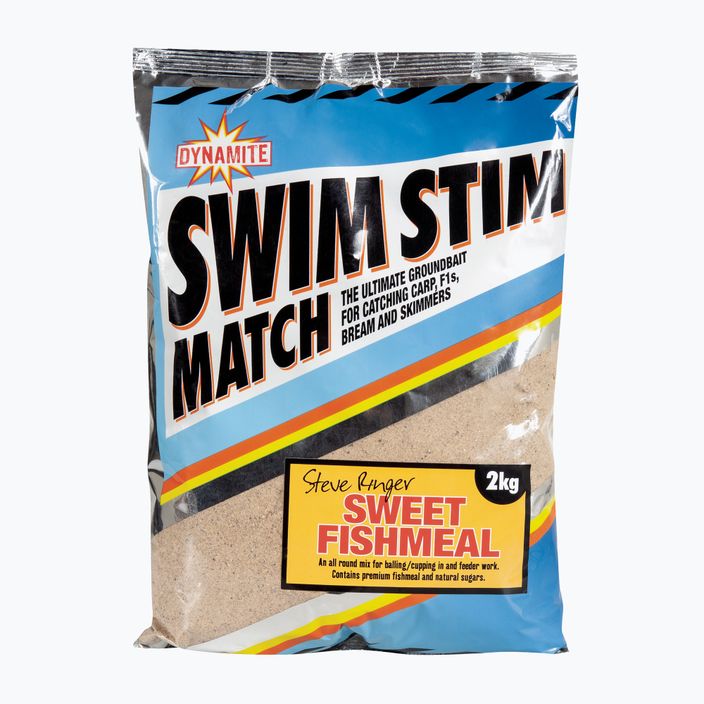 Dynamite Baits Swim Stim Match Sweet Fishmeal geltonos spalvos ADY040006 žvejybinis masalas