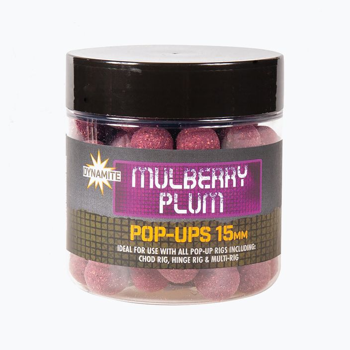 Dynamite Baits Mulberry Plum Pop Up 15 mm tamsiai violetinės spalvos karpių plūdės rutuliukai ADY041014