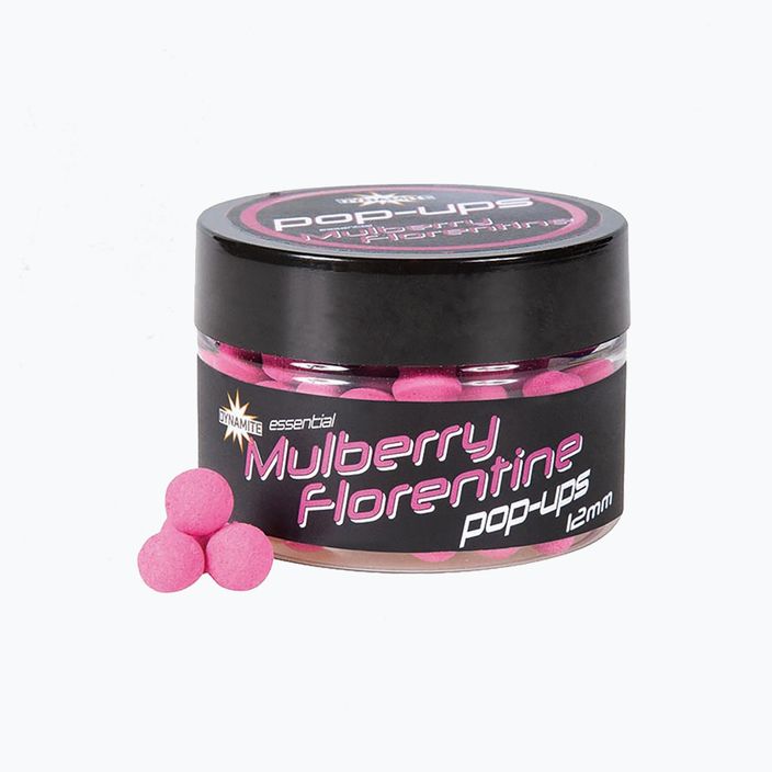 Dynamite Baits Essential Mulberry Florentine Pop Ups karpių plūdės rutuliukai rožinės spalvos ADY041614