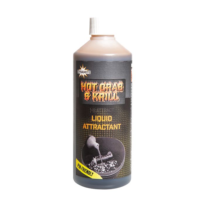 "Dynamite Baits Hot Crab & Krill-Liquid Attractant" 500 ml skystas masalas 2