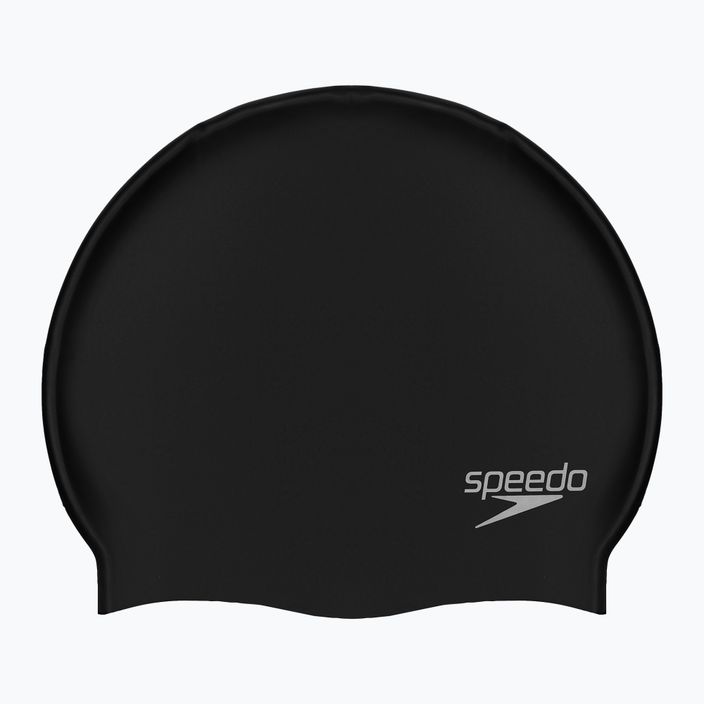 Speedo plokščia silikoninė plaukimo kepurė juoda 8-709910001