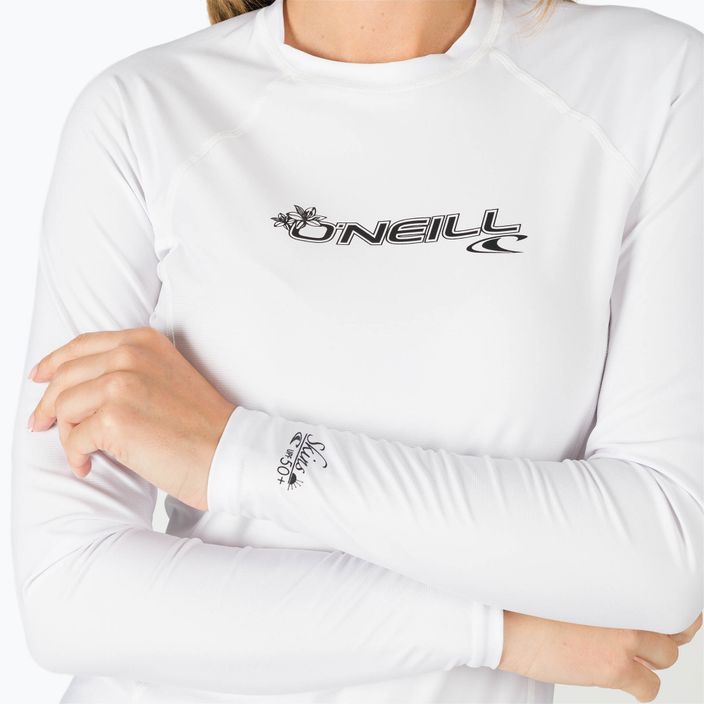 O'Neill Basic Skins moteriški maudymosi marškinėliai balti 3549 4