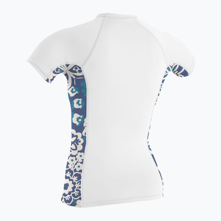 Moteriški maudymosi marškinėliai O'Neill Side Print Rash Guard white 5405S 2