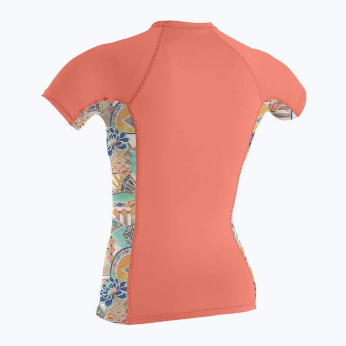 Moteriški maudymosi marškinėliai O'Neill Side Print Rash Guard orange 5405S 2