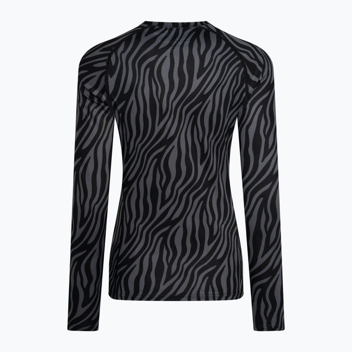 Moteriški termoaktyvūs marškinėliai ilgomis rankovėmis Surfanic Cozy Limited Edition Crew Neck black zebra 5