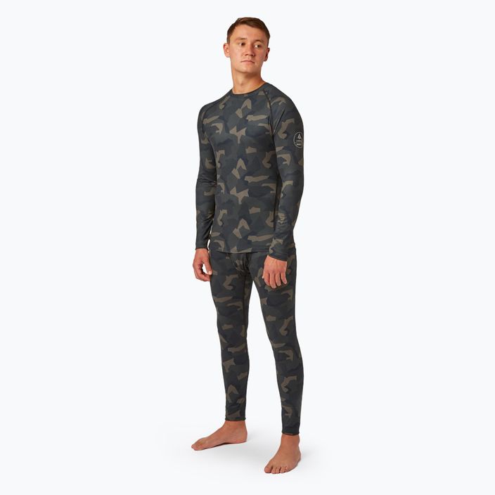 Vyriški termoaktyvūs marškinėliai ilgomis rankovėmis Surfanic Bodyfit Limited Edition Crew Neck forest geo camo 2