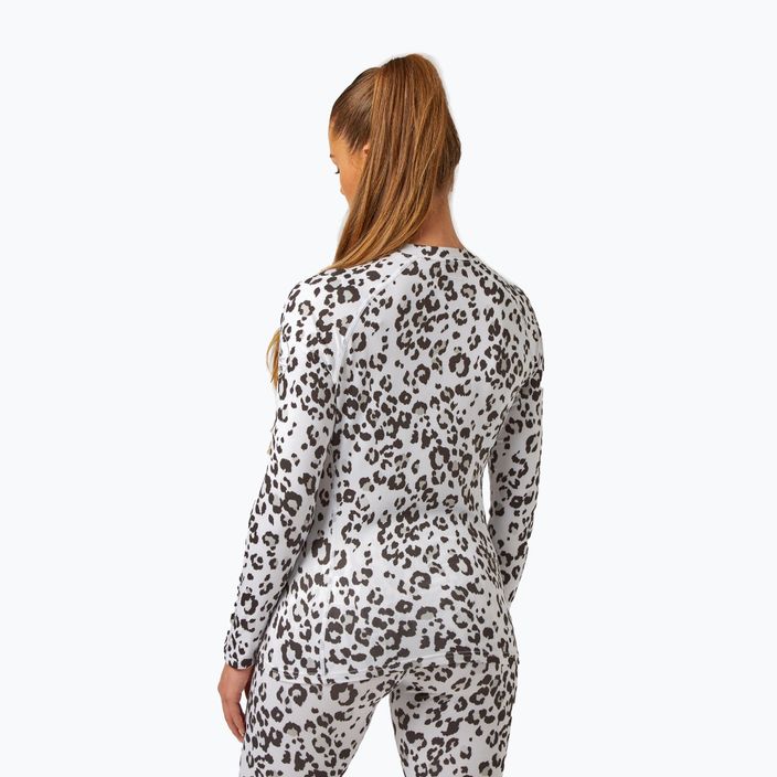 Moteriški termoaktyvūs marškinėliai ilgomis rankovėmis Surfanic Cozy Limited Edition Crew Neck snow leopard 3