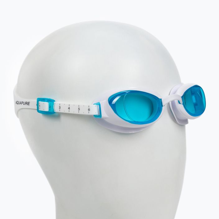 Speedo Aquapure moteriški plaukimo akiniai balti/mėlyni 8-090044284 2