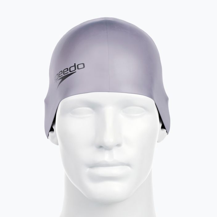 Speedo paprastoji silikoninė sidabrinė plaukimo kepurė 8-709849086 5