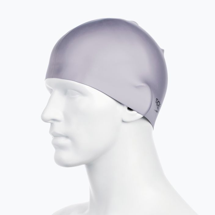 Speedo paprastoji silikoninė sidabrinė plaukimo kepurė 8-709849086 6