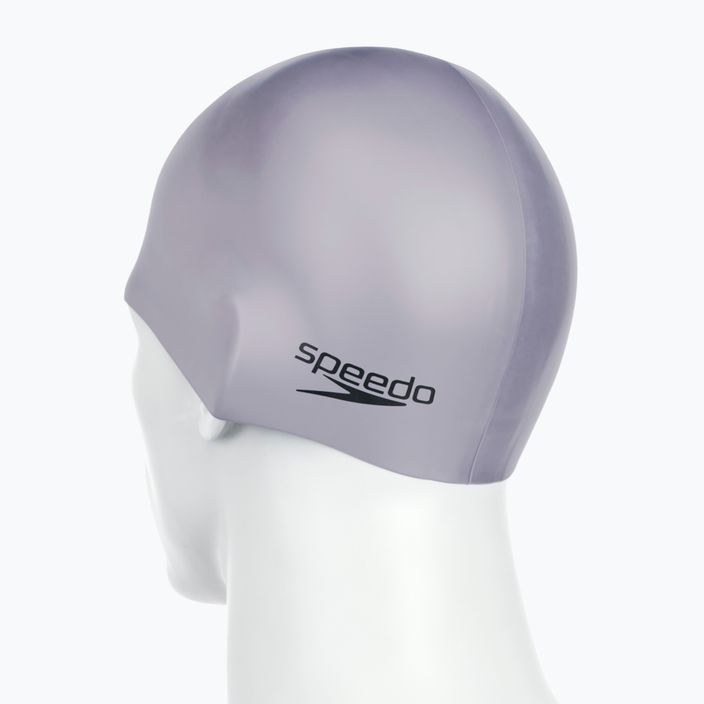 Speedo paprastoji silikoninė sidabrinė plaukimo kepurė 8-709849086 7