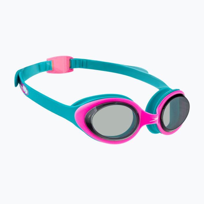 Speedo Illusion 3D vaikiški plaukimo akiniai bali blue/vegas pink/nautilus hologram 68-11597C621