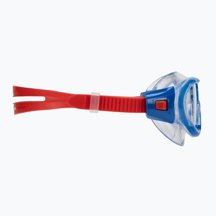 Speedo Rift Junior lavos raudonos/gražios mėlynos/skaidrios spalvos vaikiška plaukimo kaukė 8-01213C811 3