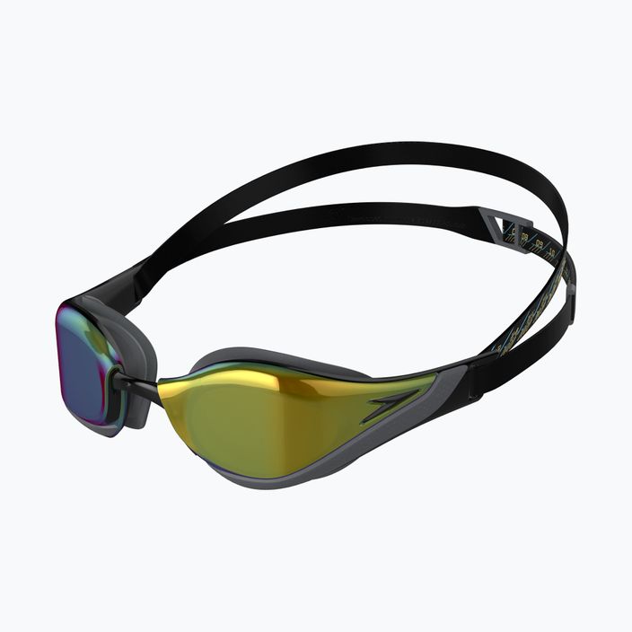 Speedo Fastskin Pure Focus Mirror plaukimo akiniai juodi/šaltai pilki/okean gold 68-11778D444 6