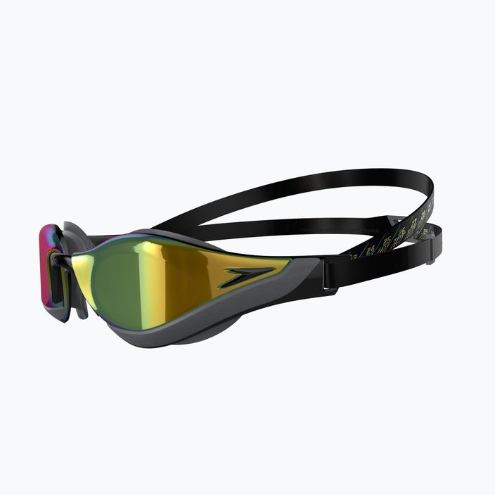 Speedo Fastskin Pure Focus Mirror plaukimo akiniai juodi/šaltai pilki/okean gold 68-11778D444 7