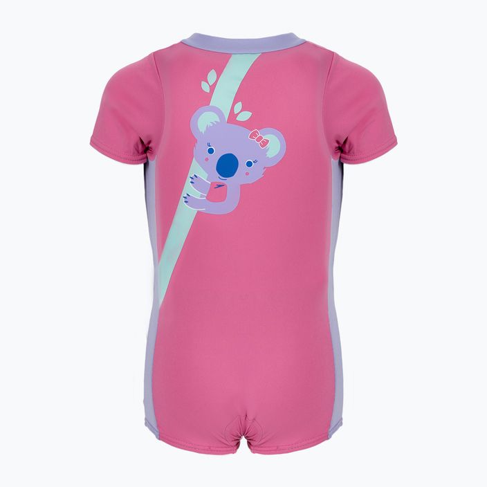 Speedo Koala Printed Float vaikiškas maudymosi kostiumėlis + liemenė rožinės spalvos 8-12258 2