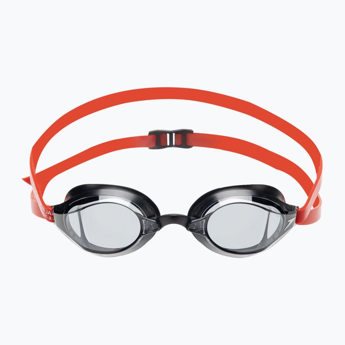 Speedo Fastskin Speedsocket 2 raudonos/juodos/šviesiai dūminės spalvos plaukimo akiniai 68-10896D628 2
