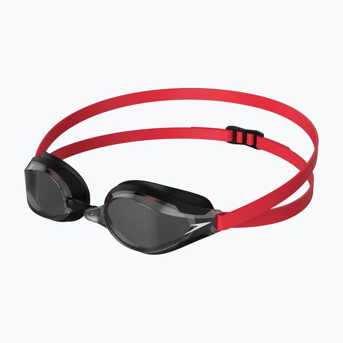 Speedo Fastskin Speedsocket 2 raudonos/juodos/šviesiai dūminės spalvos plaukimo akiniai 68-10896D628 6