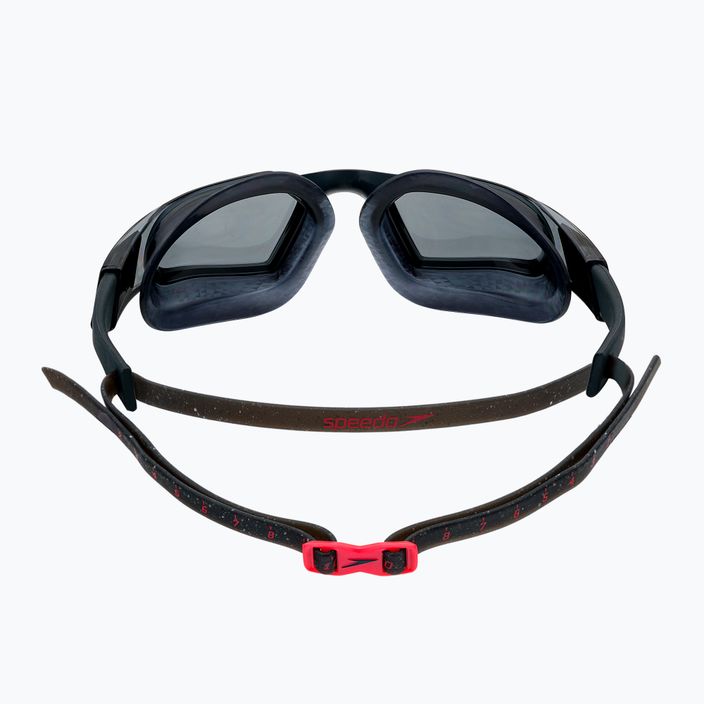 Speedo Aquapulse Pro oxid pilki/fenikso raudoni/dūmų spalvos plaukimo akiniai 68-12264D640 5
