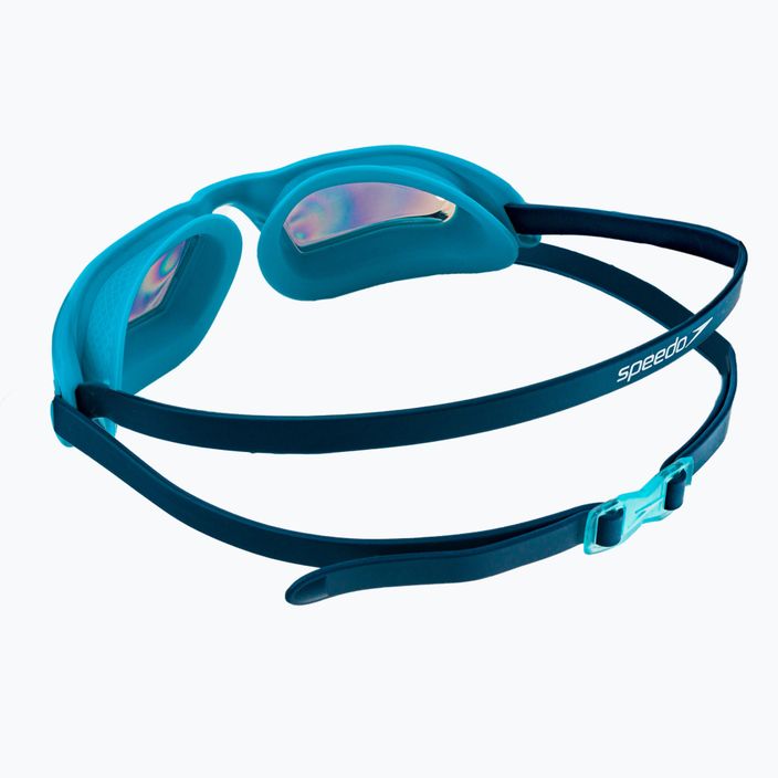 Speedo Hydropulse Mirror Junior tamsiai mėlynos/juodos įlankos/gelsvai auksinės spalvos plaukimo akiniai 68-12269D656 4
