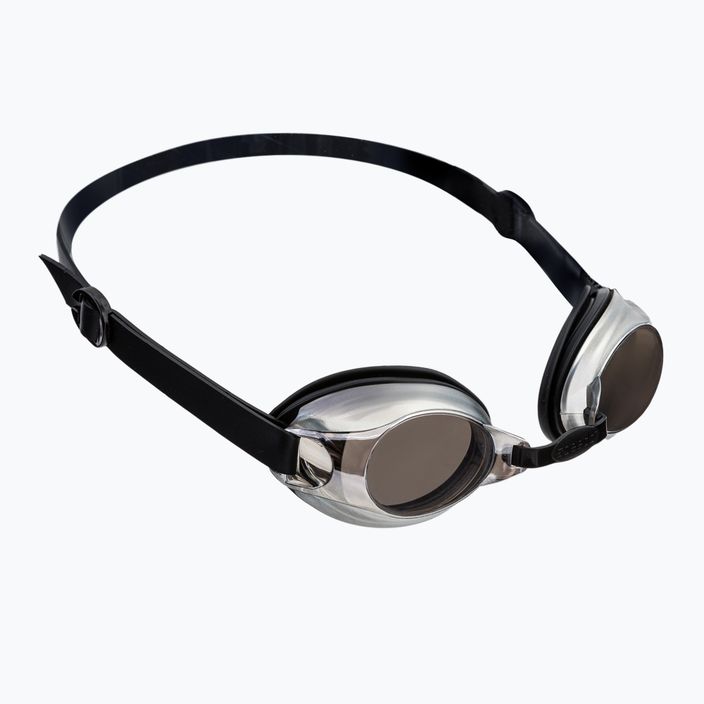 Speedo Jet Mirror juodi/balti/chromuoti plaukimo akiniai 8-09648F986
