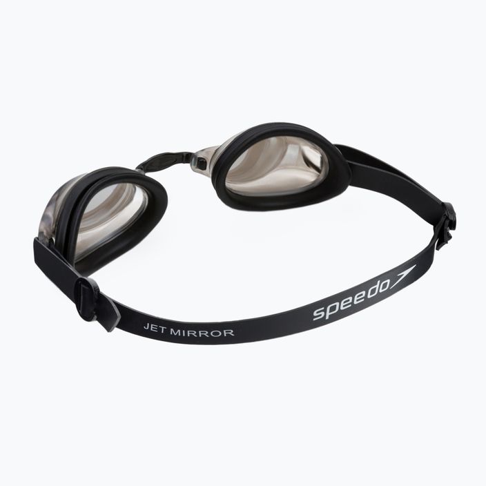 Speedo Jet Mirror juodi/balti/chromuoti plaukimo akiniai 8-09648F986 4