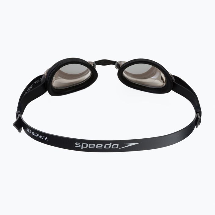 Speedo Jet Mirror juodi/balti/chromuoti plaukimo akiniai 8-09648F986 5