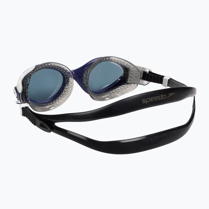Speedo Futura Biofuse Flexiseal Moteriški plaukimo akiniai juoda/tikra tamsiai mėlyna/balta/dūminė 8-11314F985 4