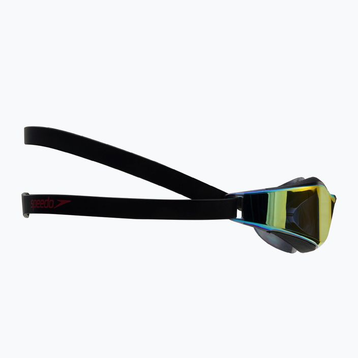 Speedo Fastskin Hyper Elite Mirror plaukimo akiniai juoda/oksidinė pilka/žėrinčiai auksinė 68-12818F977 3