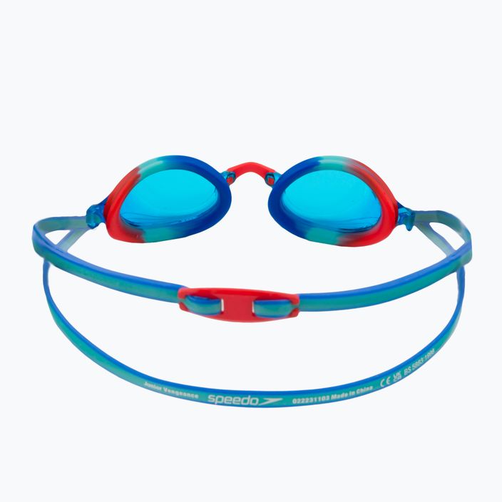 Speedo Vengeance Junior plytelių/gražios mėlynos/lavos raudonos/mėlynos spalvos vaikiški plaukimo akiniai 68-11323G801 4