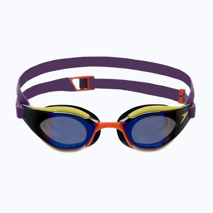 Speedo Fastskin Hyper Elite Mirror imperial/salso/atominės kalkės/violetinės spalvos plaukimo akiniai 68-12818G786 2