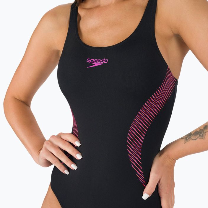 Speedo Placement Muscleback moteriškas vientisas maudymosi kostiumėlis juodas 68-08694G704 4