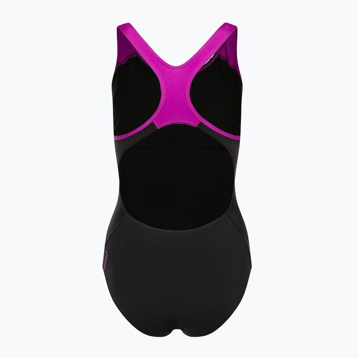 Speedo Placement Laneback moteriškas vientisas maudymosi kostiumėlis juoda/rožinė 11389C733 2